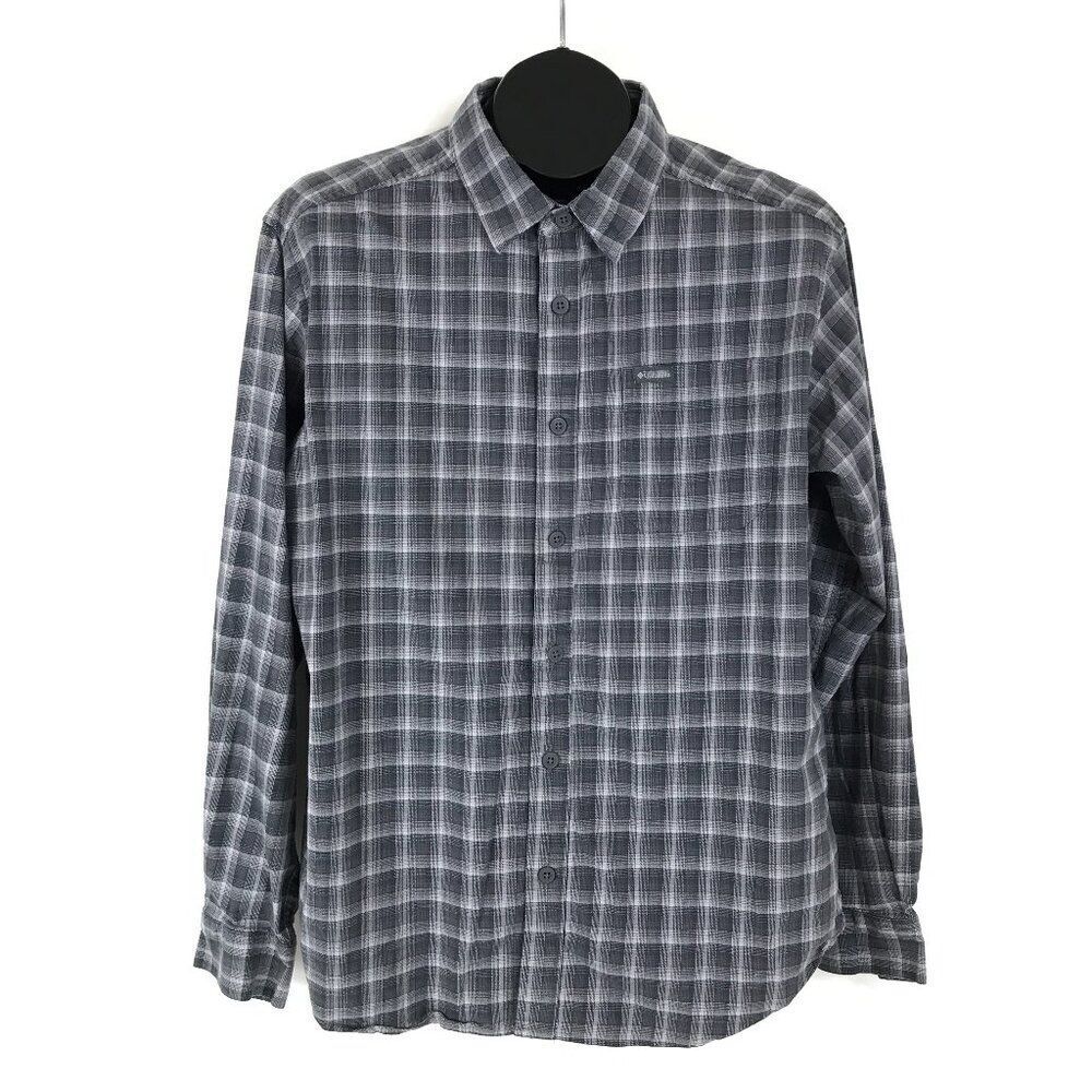Columbia Men's Vapor Ridge III Long Sleeve Shirt Size Large Plaid Cotton Blend